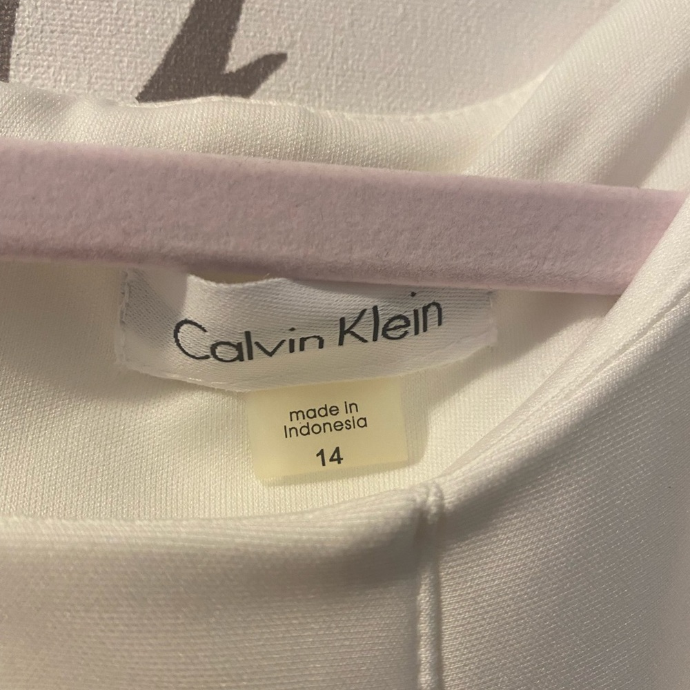 Calvin Klein
White Pink Scuba Ombré Sleeveless Knit Cocktail Dress size 14 - Picture 5 of 5